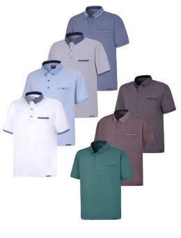 Мъжка тениска с джоб от памук, RED DOWN (модел 53334) голям размер