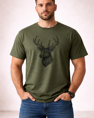 Мъжка памучна тениска, Loshan, модел 7011, голям размер