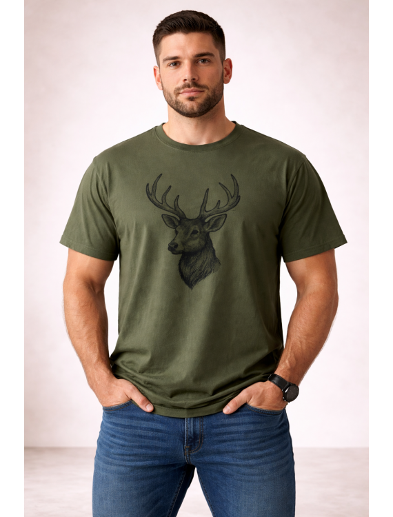 Мъжка памучна тениска, Loshan, модел 7011, голям размер